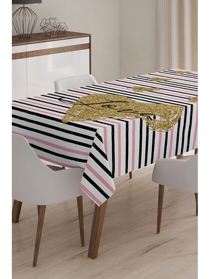 Aşk Temalı Dijital Baskılı 3D Masa Örtüsü - 140 x 180 cm