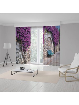 RealHomes Çift Kanatlı Özel Tasarım Dijital Baskılı Fon Perde - 2 Kanat - 140 x 260 cm