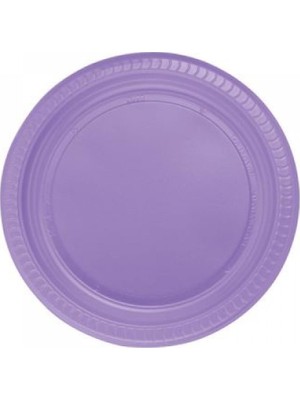 Kikajoy Lila Plastik Tabak 22 cm 25'li