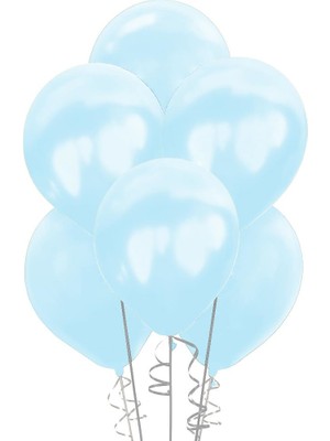 Kikajoy Metalik Açık Mavi Balon 100'lü