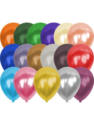 Kikajoy Metalik Rengarenk Balon 12'li