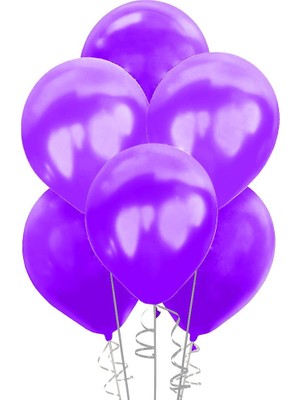 Kikajoy Metalik Mor Balon 100'lü