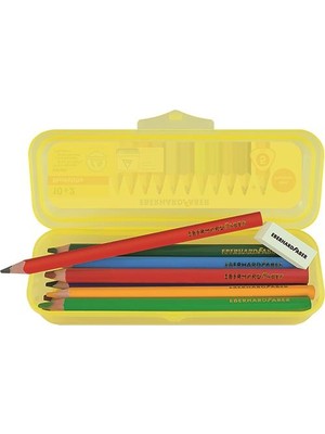 Eberhard Faber Jumbo Üçgen Kuruboya Seti 10+2 Parça Renkli Plastik Kutuda Çocuklar İçin