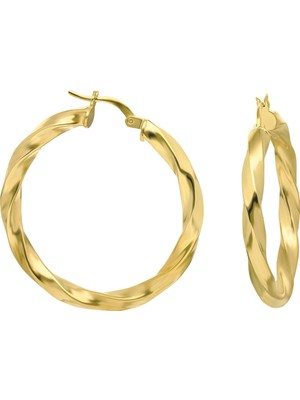 Glorria Es0149 Gümüş 3 Cm Burgu Halka Küpe