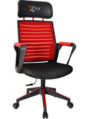 XFly Plastik Ayaklı Oyuncu Koltuğu - Kırmızı File - 2395D0545