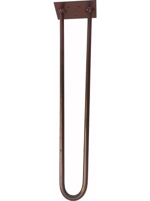 Wooden Gold Bakır Renk Rustik U Tarz Firkete Masa Veya Sehpa Ayağı