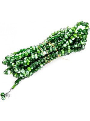 500'LÜK Tesbih Yeşil-Beyaz