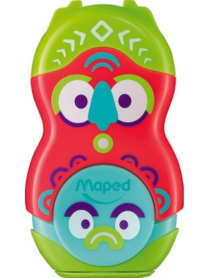 Maped Loopy Fancy Tek Delikli Silgili Kalemtraş 4 Adet