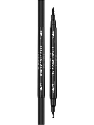 Golden Rose Stylist Duo Liner 2 In 1 Eyeliner Kalemi Siyah Renkli Kolay Uygulama