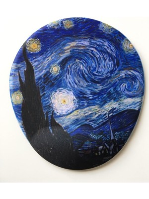 Office Küp Bilek Destekli Mouse Pad Starry Night