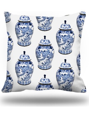 Kırlentim Çini Desen Kırlent Kılıfı