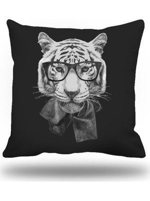 Kırlentim Gözlüklü Aslan Kırlent Kılıfı