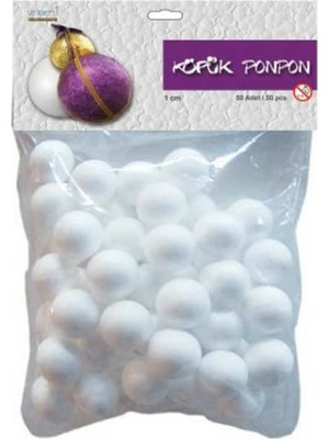 Vincent Foam Ball - Strafor Köpük Top 2,5 cm 50 Adet