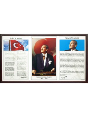 Akyazı Eğitim Milli Levha Mdf Çerçeve 3Lü 50X90 0525