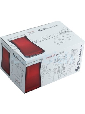 Paşabahçe Heybeli 6'lı Çay Bardağı Şeffaf Cam Desensiz Kulpsuz Tasarım