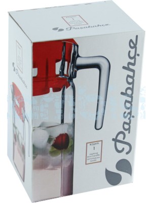 Paşabahçe Köşem Renkli Sürahi Kırmızı 1 Litre Modern Tasarım ile Sofra Sunumuna Uygun