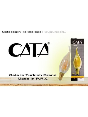 Cata CT-4281 4W E14 Rustik LED Dekoratif Kıvrık Buji Ampul 6'lı