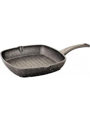 Oms Granit Grill Tava 28 x 28 cm Gri 3212000728GRİ