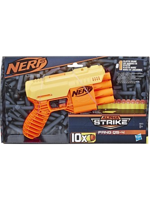 Nerf Alpha Strike Fang QS 4 Dart Tabancası 10 Dart ile Hızlı Kullanım Pil Gerektirmeyen