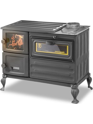 Erendemir Kuzine Şömine Soba Tuğlalı Pik Ayaklı EM-804B-T-P