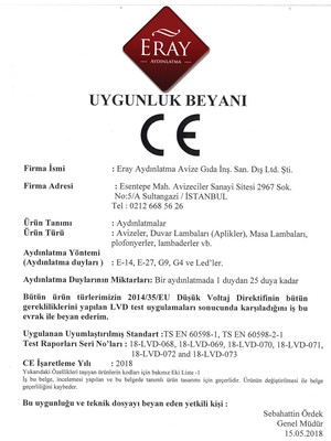 Eray Aydınlatma Ery 3729-18-03-S Efsane 3'lü Sıralı Krem Silme Avize