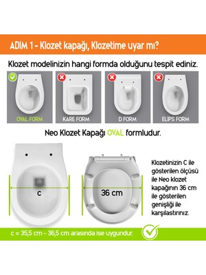 Aqua Bagno Neo Yavaş Kapanan Klozet Kapağı