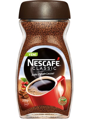 Nescafe Nescafé Classic Çözünebilir Kahve 200gr Kavanoz İspanya Menşeli Eşsiz Lezzet