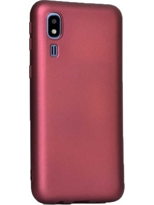 Tekno Grup Samsung Galaxy A2 Core Kılıf Mat Premium Silikon Kılıf - Bordo + Tam Kaplayan 6D Nano Ekran Koruyucu