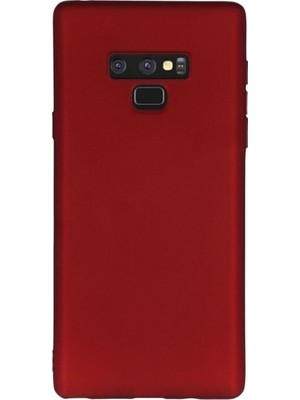 Tekno Grup Samsung Galaxy Note 9 Mat Premium Silikon Kılıf - Kırmızı + Full Body Ekran Koruyucu