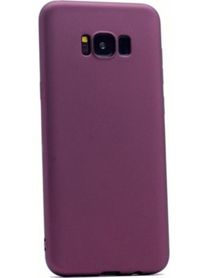 Tekno Grup Samsung Galaxy S8 Mat Premium Silikon Kılıf - Bordo + 360 Full Body Ekran Koruma (Ön-Arka)