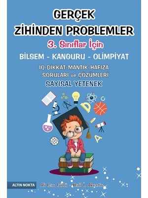 Altın Nokta Yayınevi 3. Sınıf Gerçek Zihinden Problemler Bilsem - Kanguru - Olimpiyat Kitabı
