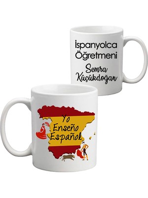 Biresimden İspanyolca Öğretmenine Hediye Kupa Bardak