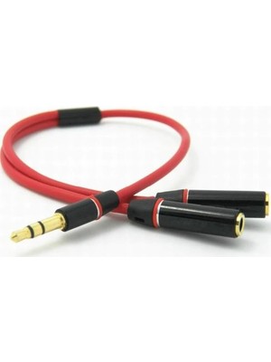 Kuvars Kulaklık Çoklayıcı 3.5mm Stereo Monster Stili Kulaklık Çoğaltıcı