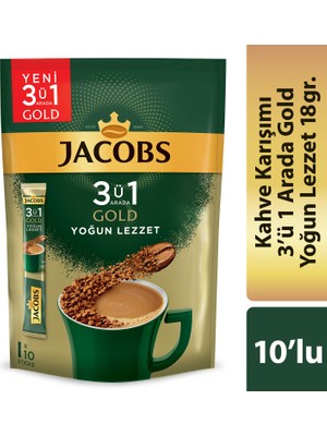 Jacobs 3in1 Gold Yoğun Lezzet 10'lu Paket