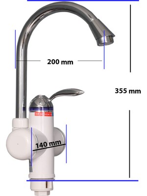 Sıcak Musluk Elektrikli Sıcak Musluk Ani Su Isıtıcı Termal Şofben Musluk