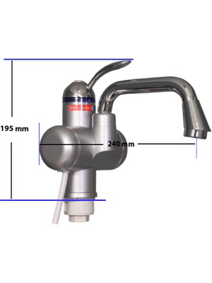 Sıcak Musluk Elektrikli Sıcak Musluk Ani Su Isıtıcı Termal Şofben Musluk