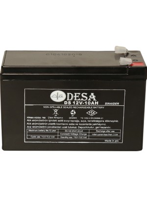 Desa Tse Belgeli Desa 12V 10AH - 12V 10A Bakımsız Kuru Akü