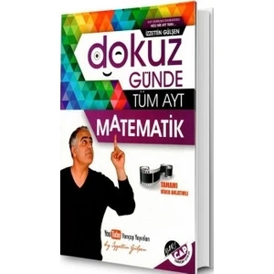 Yarıçap Yayınları Dokuz Günde Tüm AYT Matematik - İzzettin Gülşen
