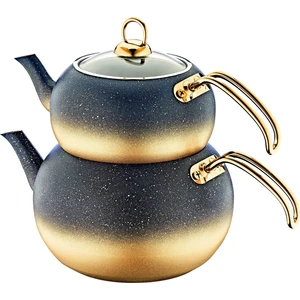 Oms 4 Pcs Granit Küre Çaydanlık Büyük Boy 8210LGOLD