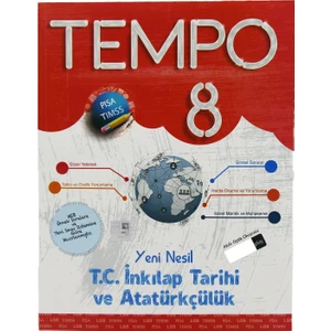 Kırmızı Beyaz Yayınlar 8.Sınıf  Tempo T.C. İnkılap Tarihi ve Atatürkçülük Soru Bankası