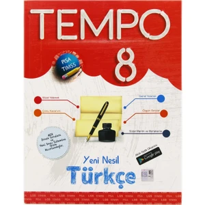 Kırmızı Beyaz Yayınlar 8.Sınıf  Tempo Türkçe Soru Bankası