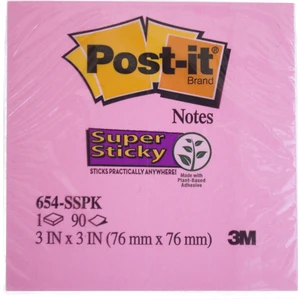 Post-It 3m Not Kağıdı 76 x 76 mm 90 Yaprak Pembe (654-SSPK)