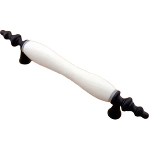 Porselen Kulp Siyah Düz Dolap Vestiyer Çekmece 96 mm