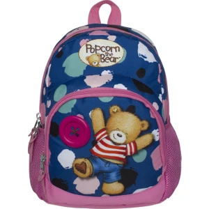 Ümit Çanta Popcorn The Bear Mavi-Pembe Kız Çocuk Anaokulu Sırt Çantası