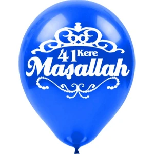 Maşallah Baskılı Rengarenk Balon 10'lu