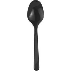Siyah Plastik Kaşık 25'li