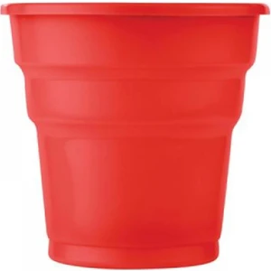 Kırmızı Plastik Meşrubat Bardağı 25'li