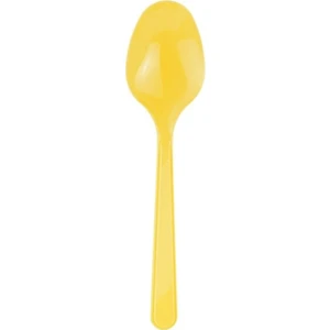 Sarı Plastik Kaşık 25'li