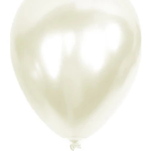 Metalik Beyaz Balon 12'li