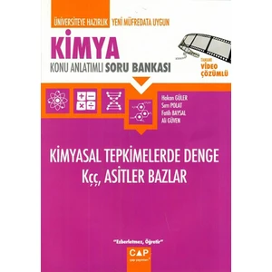 Çap Yayınları Kimya Kimyasal Tepkimelerde Denge Kçç Asitler Bazlar Konu Anlatımlı Soru Bankası